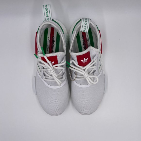 adidas NMD R1 White / Green Womens Shoes - Picture 5 of 8